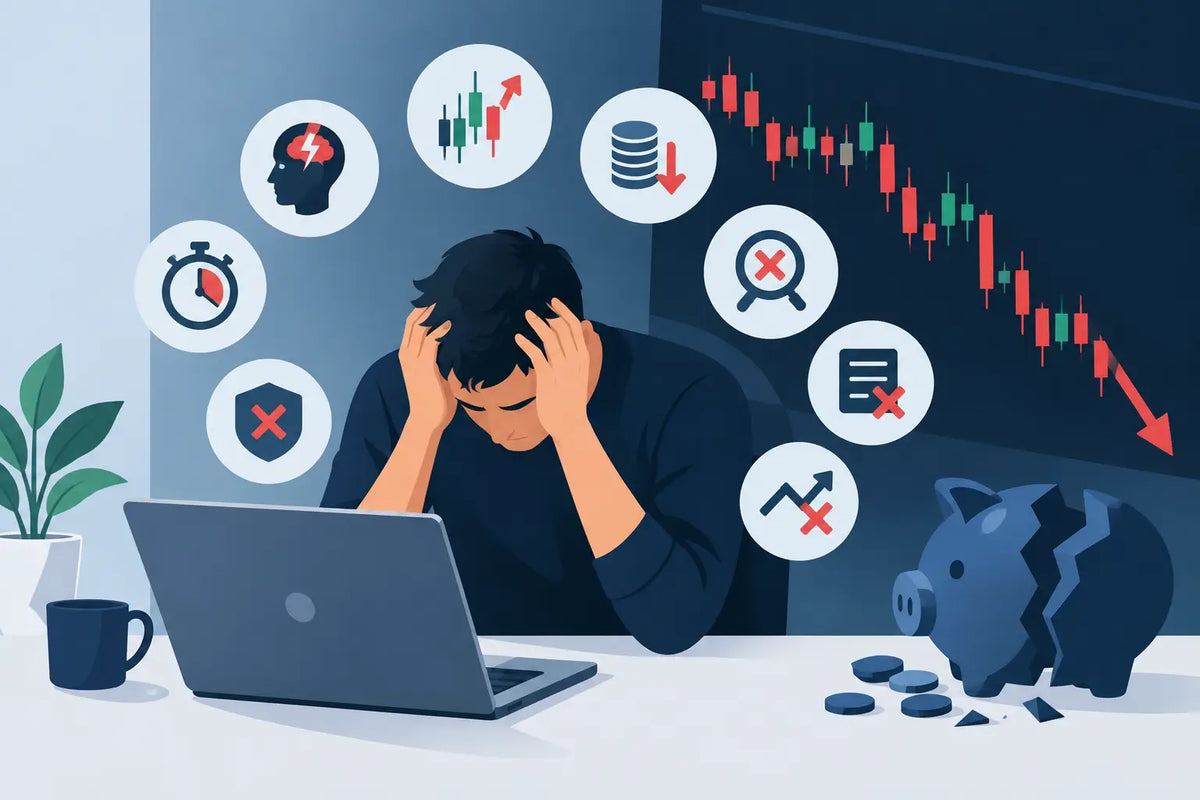 Trading Fehler: 8 Muster, die Konten zerstören