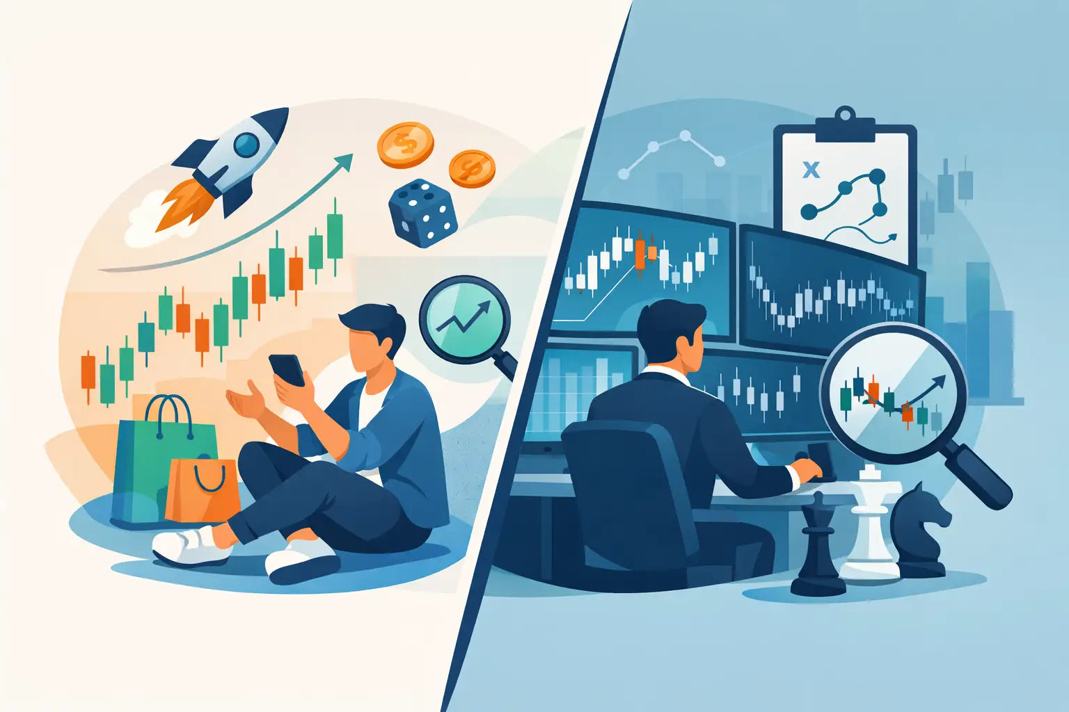 Retail Trading vs. professionelle Methodik