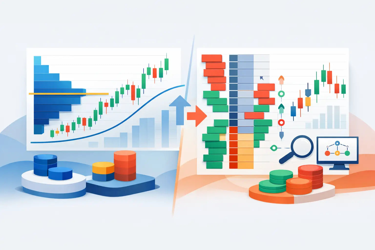 Volumenprofil vs Orderflow Analyse im Trading